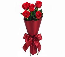 Букет 5 Красных роз Эдлесс Лав в Ногликах