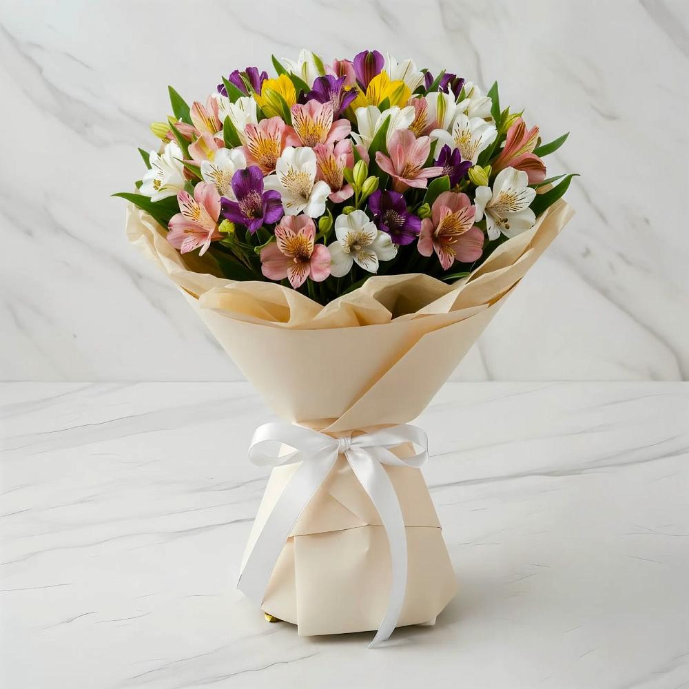 Букет цветов из: Альстромерии в Ногликах