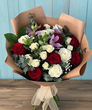 Букет цветов из:  Розы и Альстромерии в Ногликах