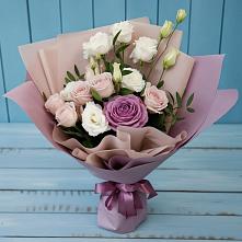 Букет цветов из:  Розы и Лизиантусы в Ногликах