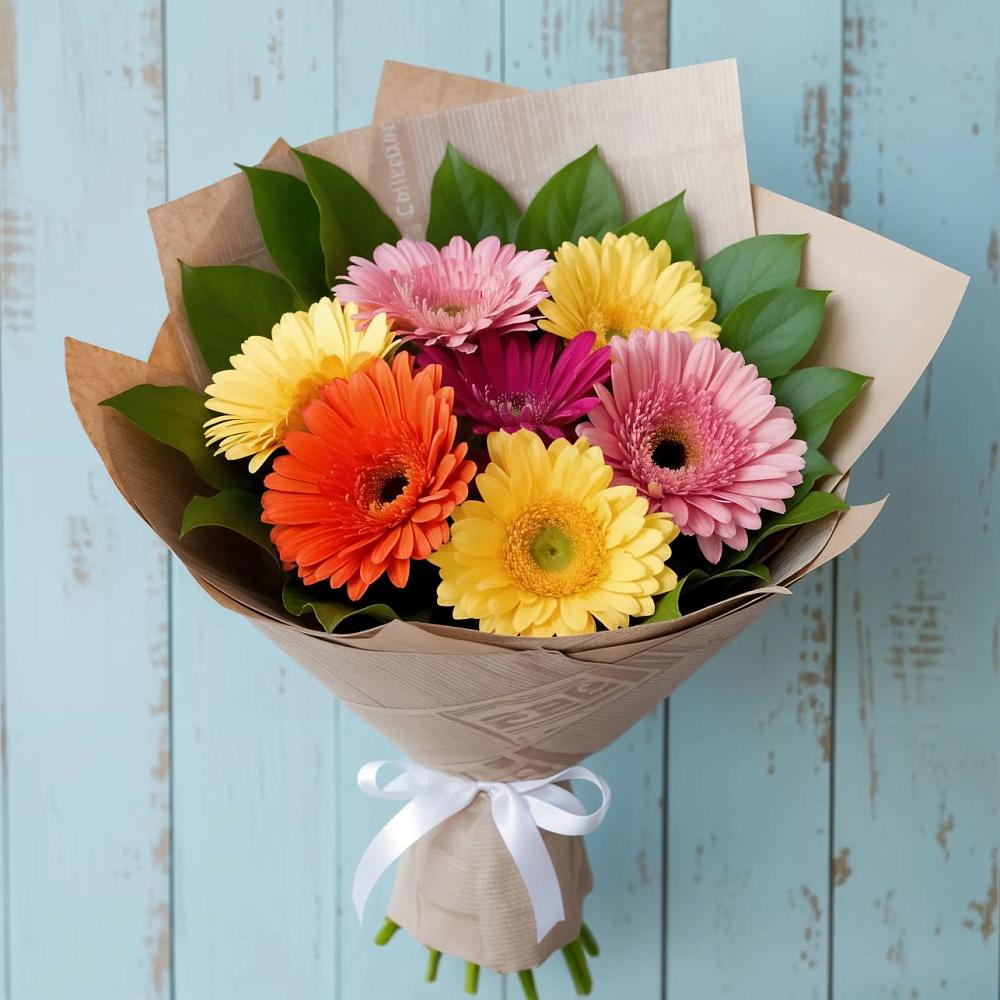 Букет цветов из: Герберы в Ногликах