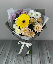 Букет цветов из:  Розы, Герберы и Хризантемы в Ногликах