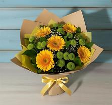 Букет цветов из:  Герберы и Хризантемы в Ногликах