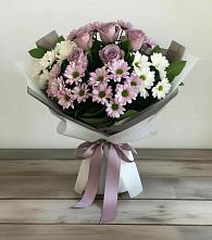 Букет цветов из:  Хризантемы и Розы в Ногликах