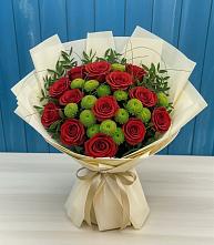 Букет цветов из:  Розы и Хризантемы в Ногликах