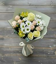 Букет цветов из:  Альстромерии, Розы и Хризантемы в Ногликах