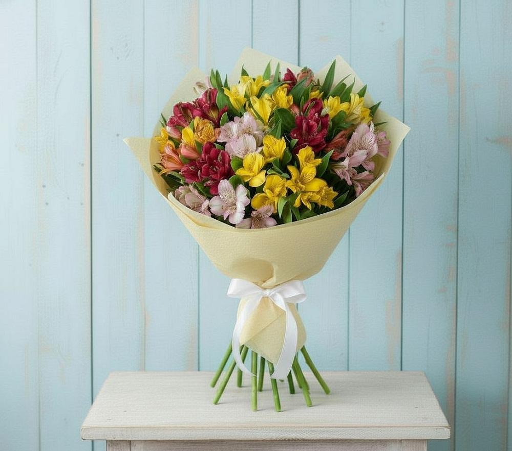 Букет цветов из: Альстромерии в Ногликах