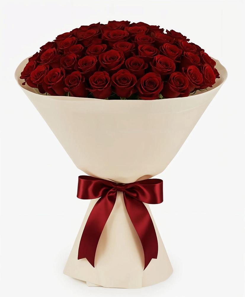 Букет 101 Бордовая роза Блэк Бакарра в Ногликах